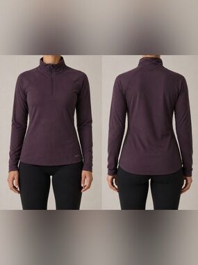 Mondetta Women's‎ Plum Half-Zip Long Sleeve Top